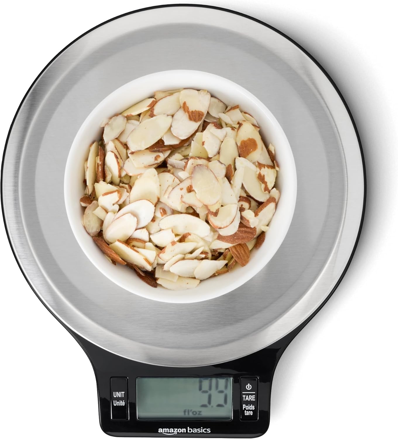 Amazon Basics Digital Kitchen Scale with LCD Display, Batteries Included, Weighs