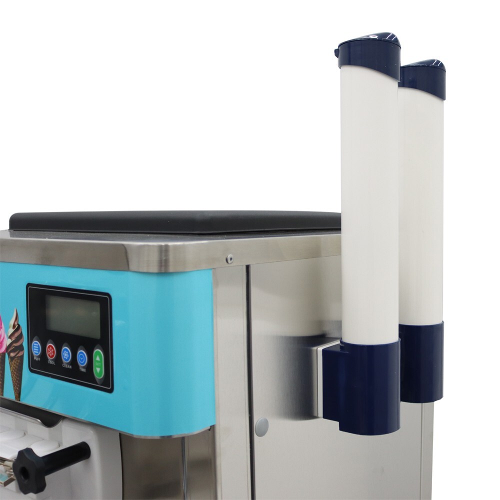 Movable 3 Head Soft Ice Cream Machine 20-30L/h Output 110V 1800W Easy to Clean