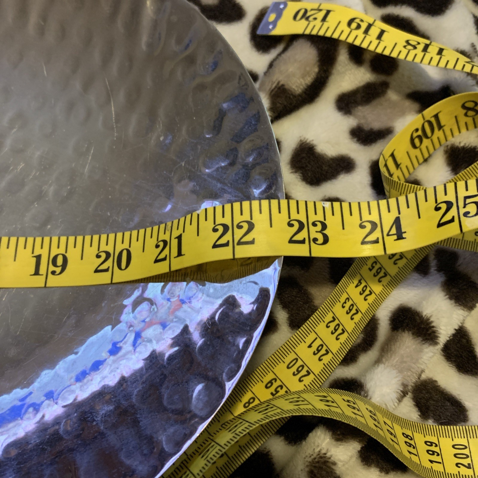 American Metalcraft Oval Hammered metal tray 22 1/2 x 12