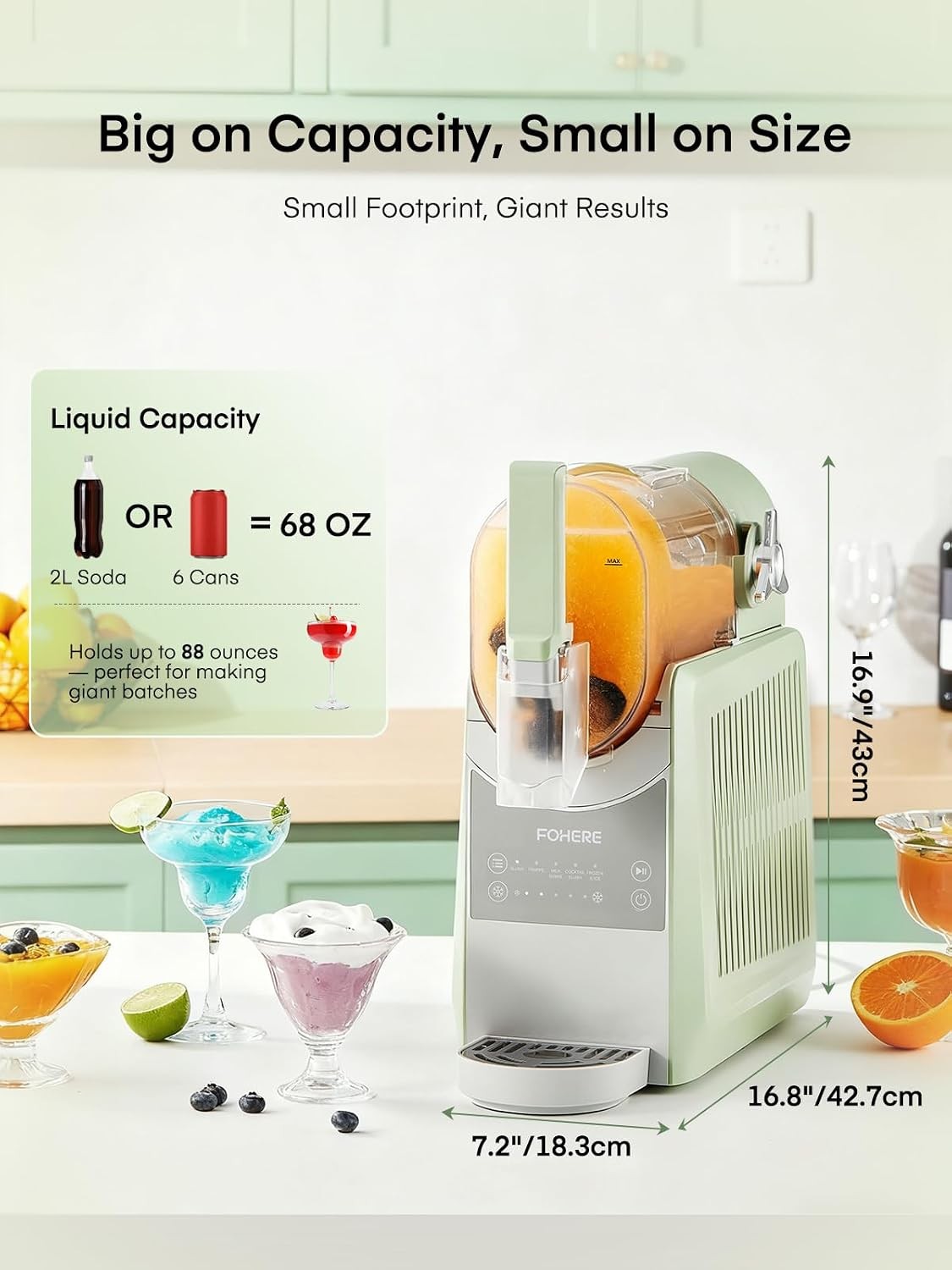 Slushie Machine 88 oz Slushy Machine Home Professional Frozen Drink Maker