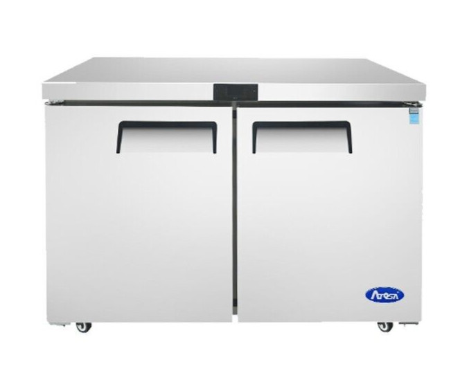 Atosa MGF8402GR 48″ Two Solid Door Undercounter Refrigerator Cooler 13.5 cu. ft.