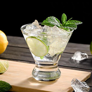 2 Pack Martini Glasses, 8 Ounce Crystal Cocktail Glasses, Martini Drinking