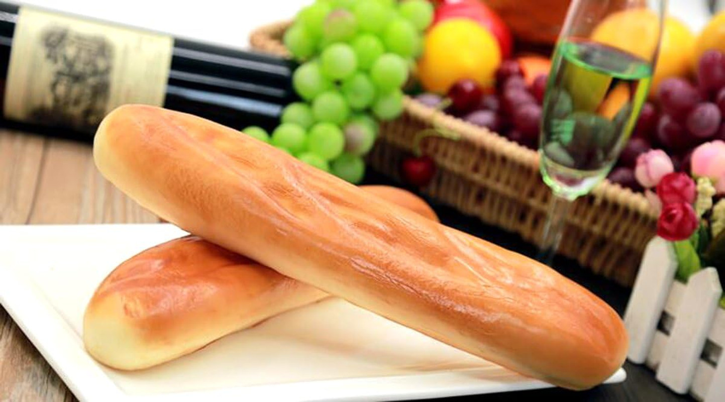11 Inches PU Material Lifelike Fake Cake Artificial French Long Bread Food for H