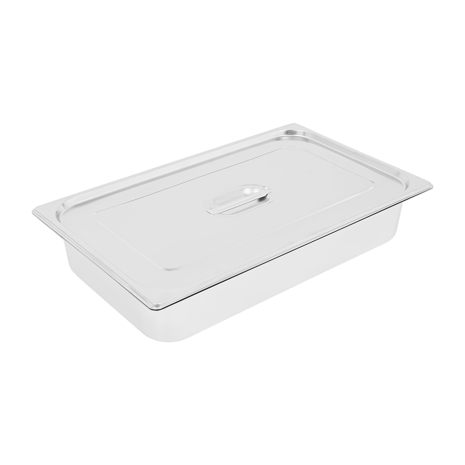 4Pcs 7.5L Capacity Food Pans 201 Stainless Steel with Lids for Restaurant