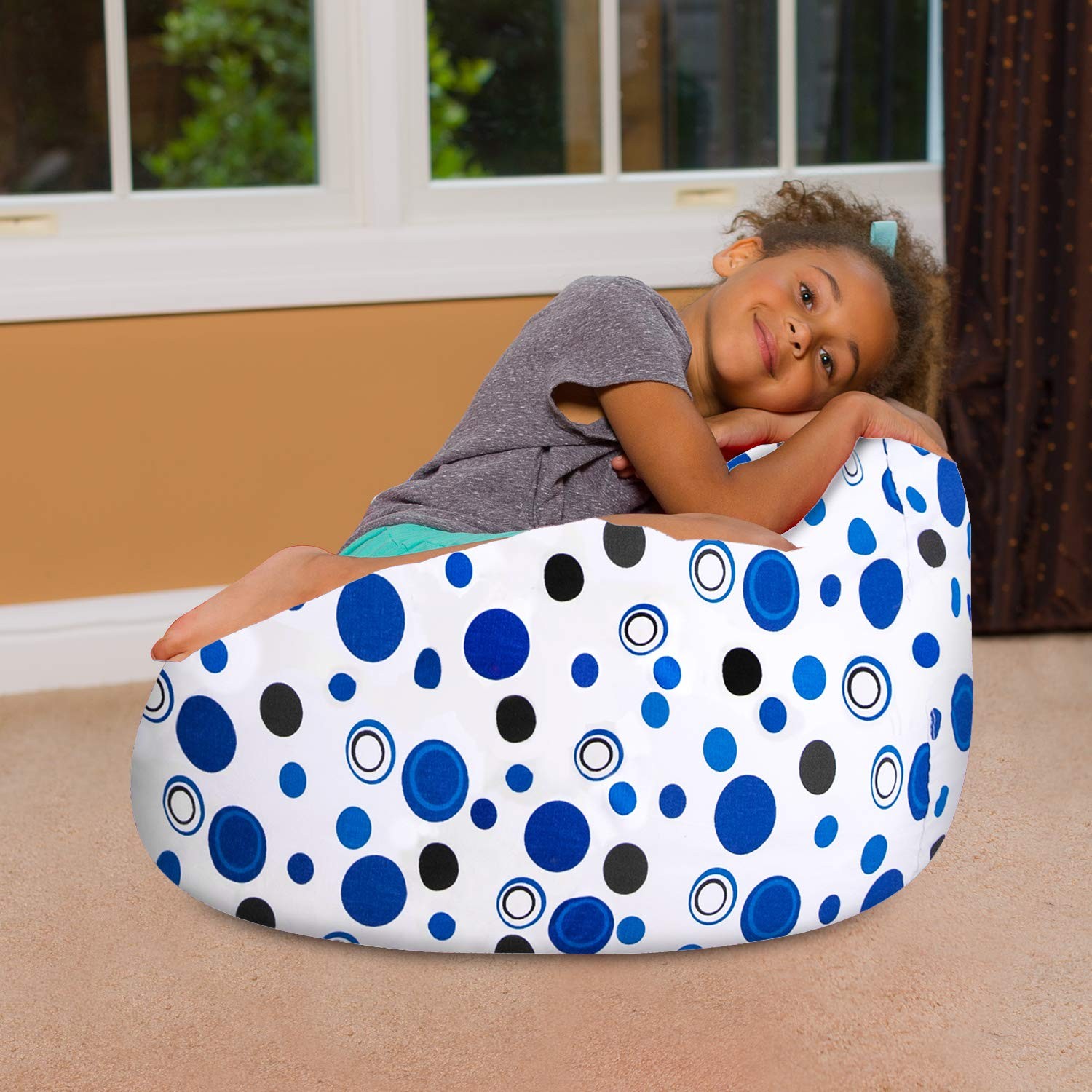 Posh Creations Bean Bag Chair For Kids Teens And Adults Includes Removable And
