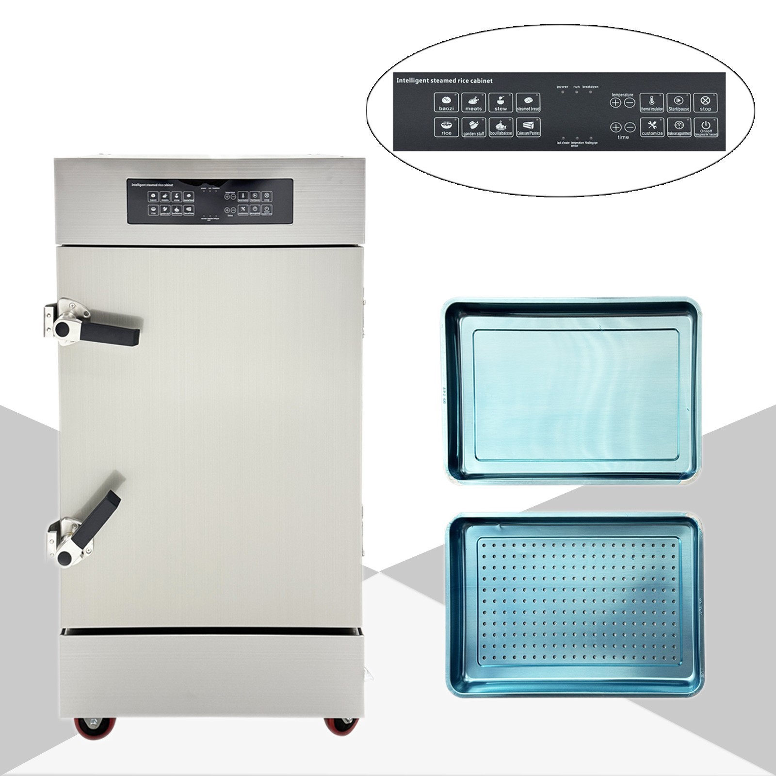 Intelligent Electric Steaming Cabinet (220V 3-Phase, 9kW / 12HP, 8 Tray)