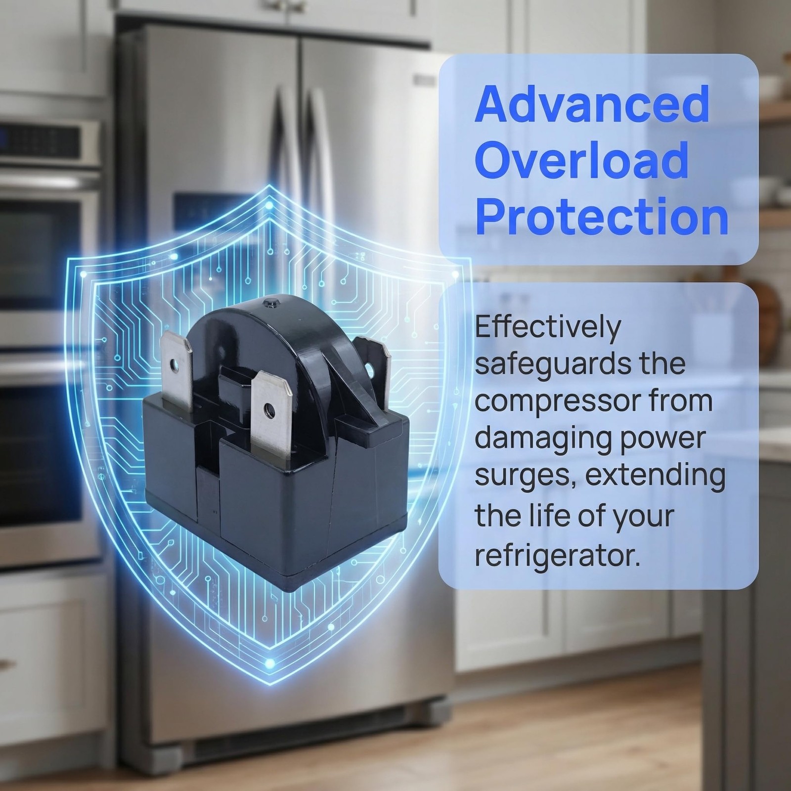 QP2-4R7 QP2-4.7 Start Relay Refrigerators PTC and Overload Protector 3 PIN