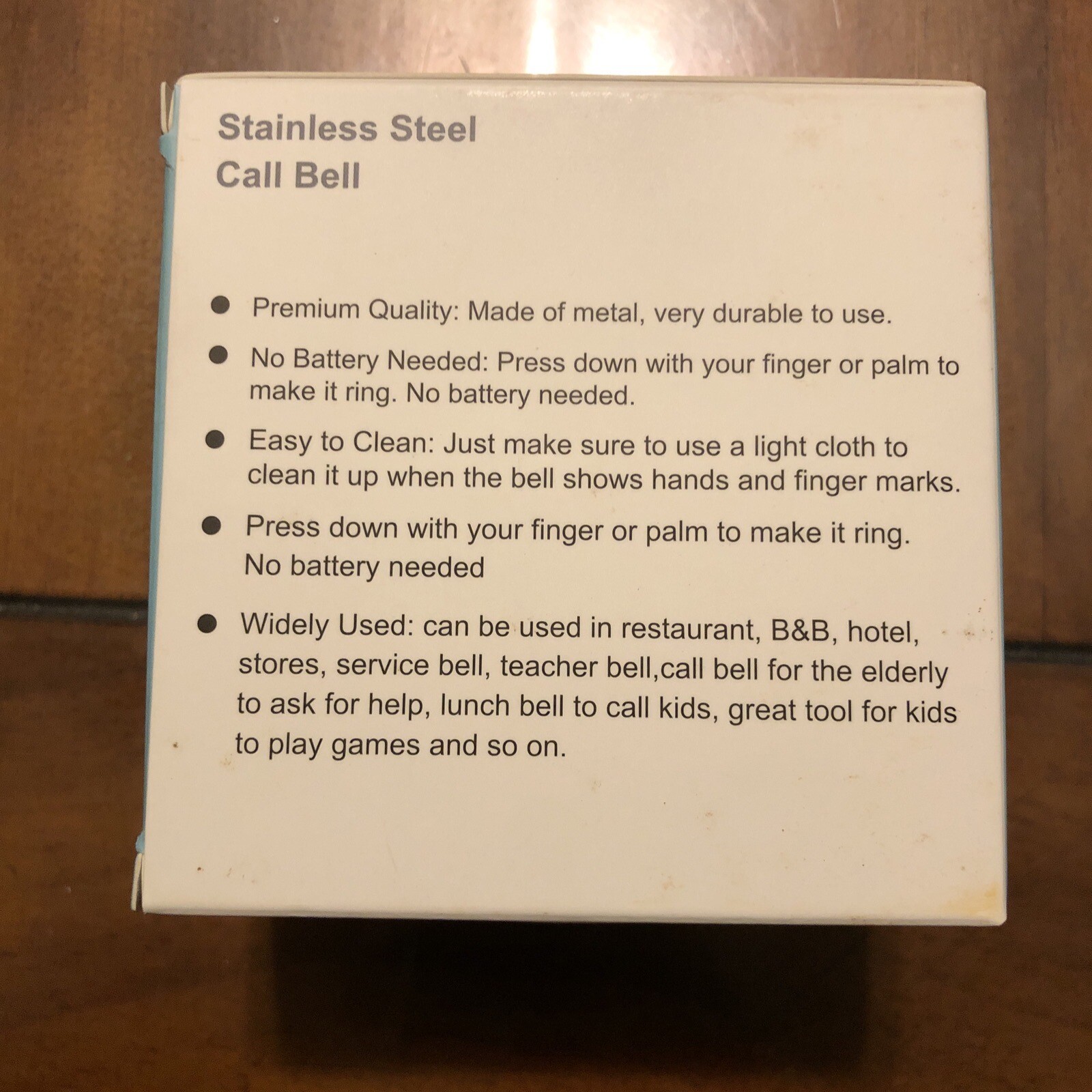 MROCO Stainless Steel Call Bell 3.3″x2.3″