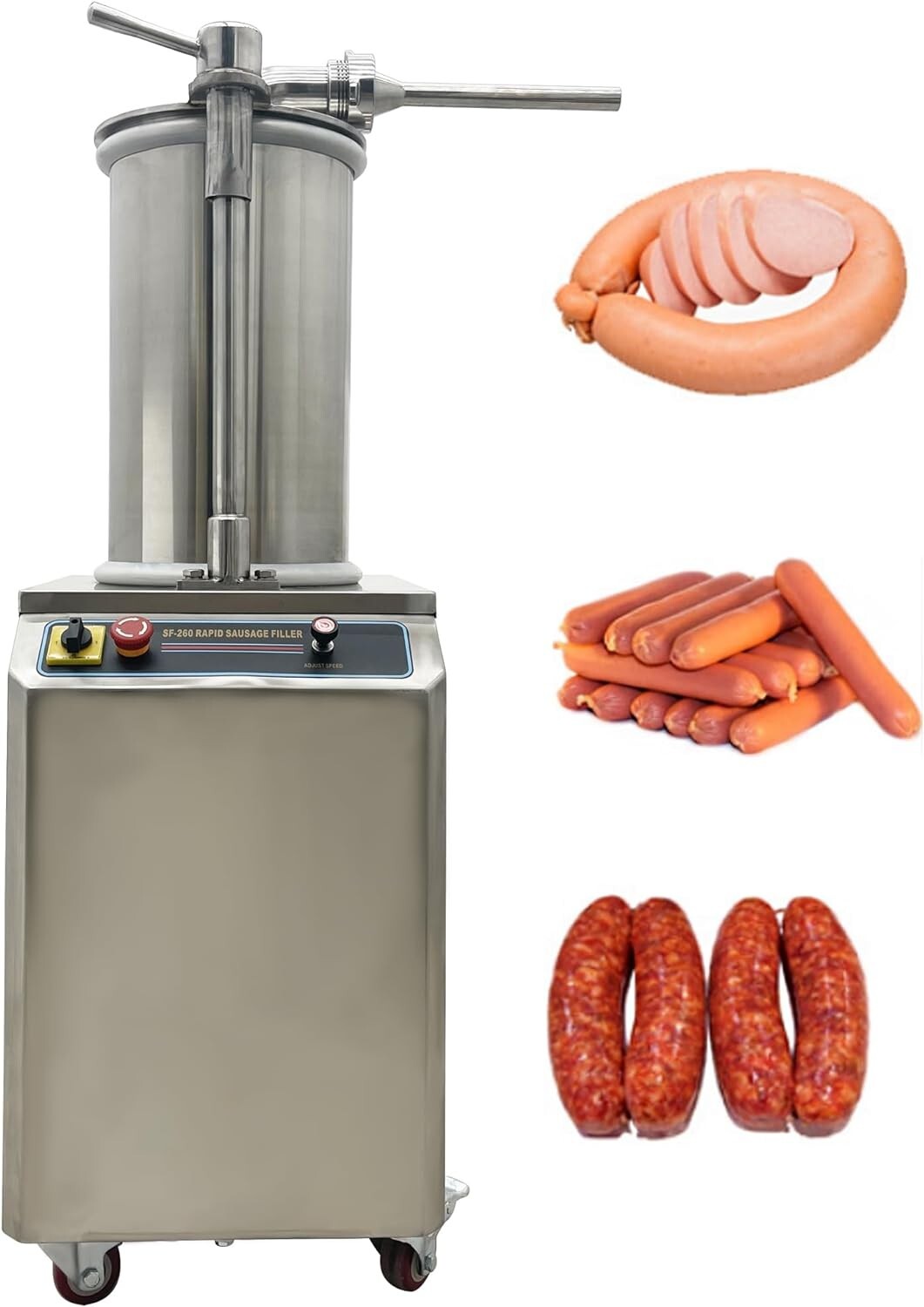 Electric Sausage Stuffer Hydraulic26L Automatic Sausage Filling Machine 400kg/h