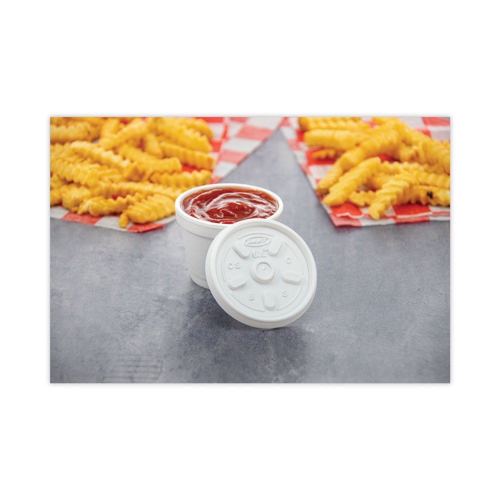 Dart 6JL Vented Plastic Lids for 3.5 oz to 6 oz. Containers – WT (1000/CT) New