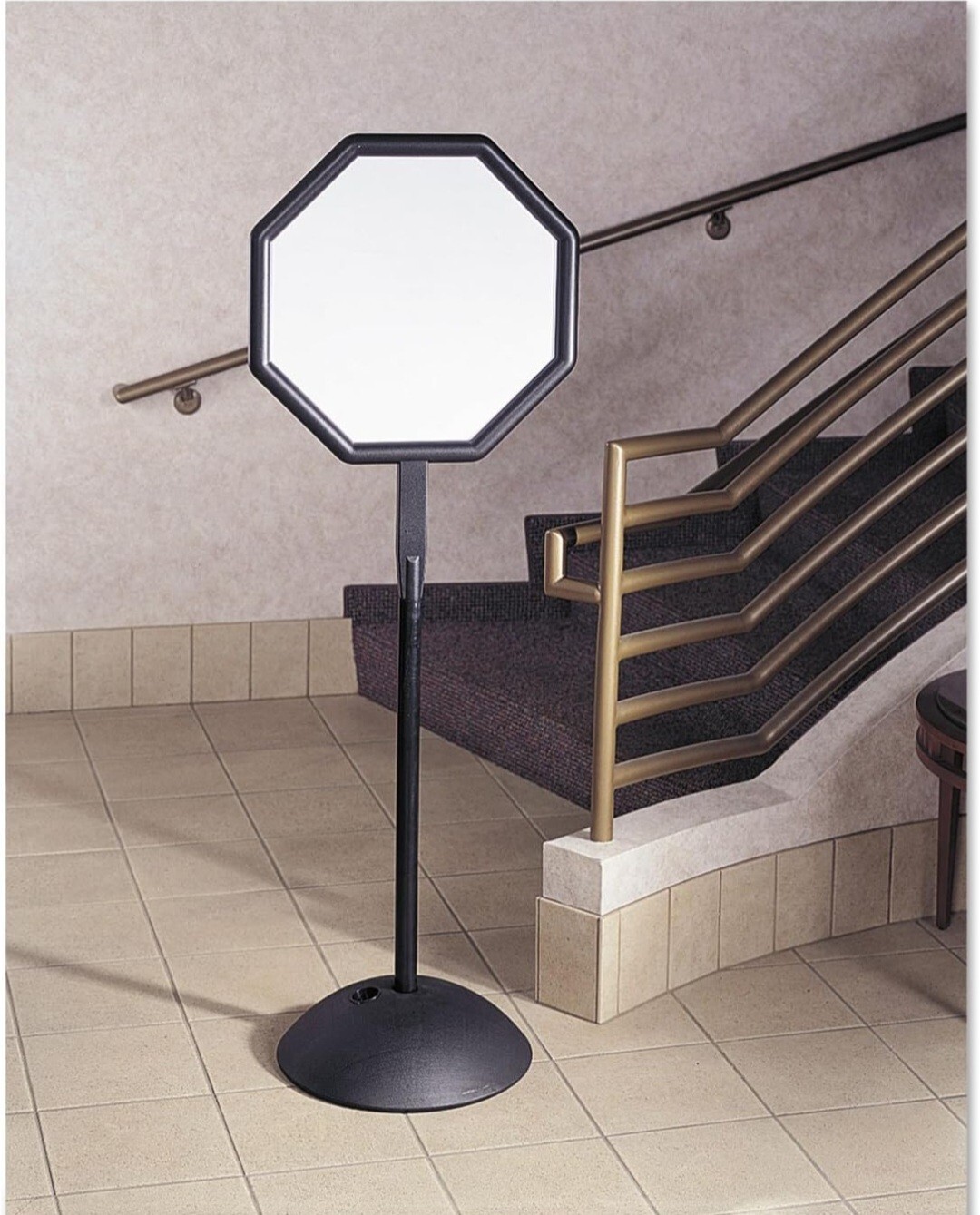 SAF4118BL – Safco Write Way Dual-sided Directional SignBlack Octagon Shape