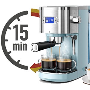 20 Bar Espresso Machine,Semi-Automatic Espresso Machine with Milk Frother Steam