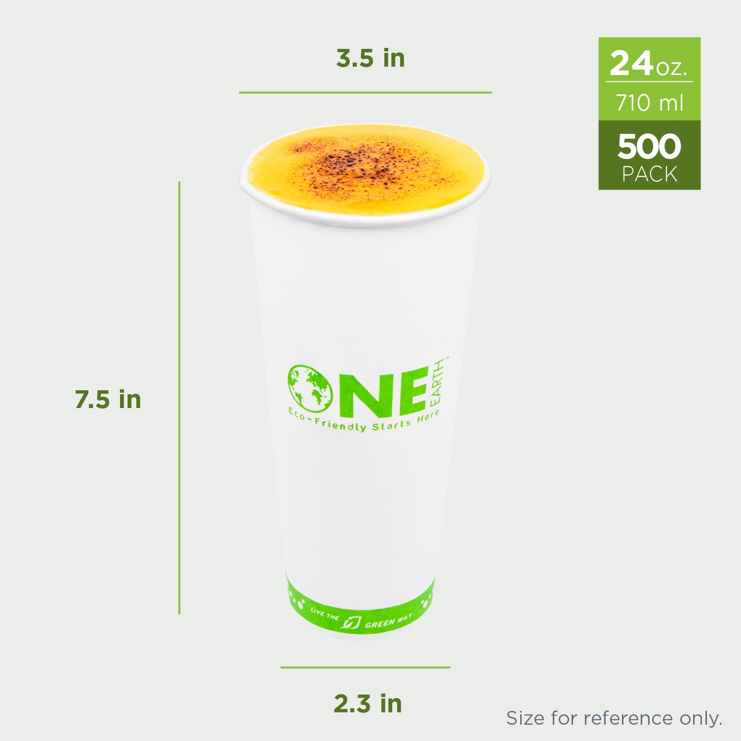 Karat Earth 24oz Eco-Friendly Paper Hot Cups – One Cup One Earth (90mm) – 500 ct