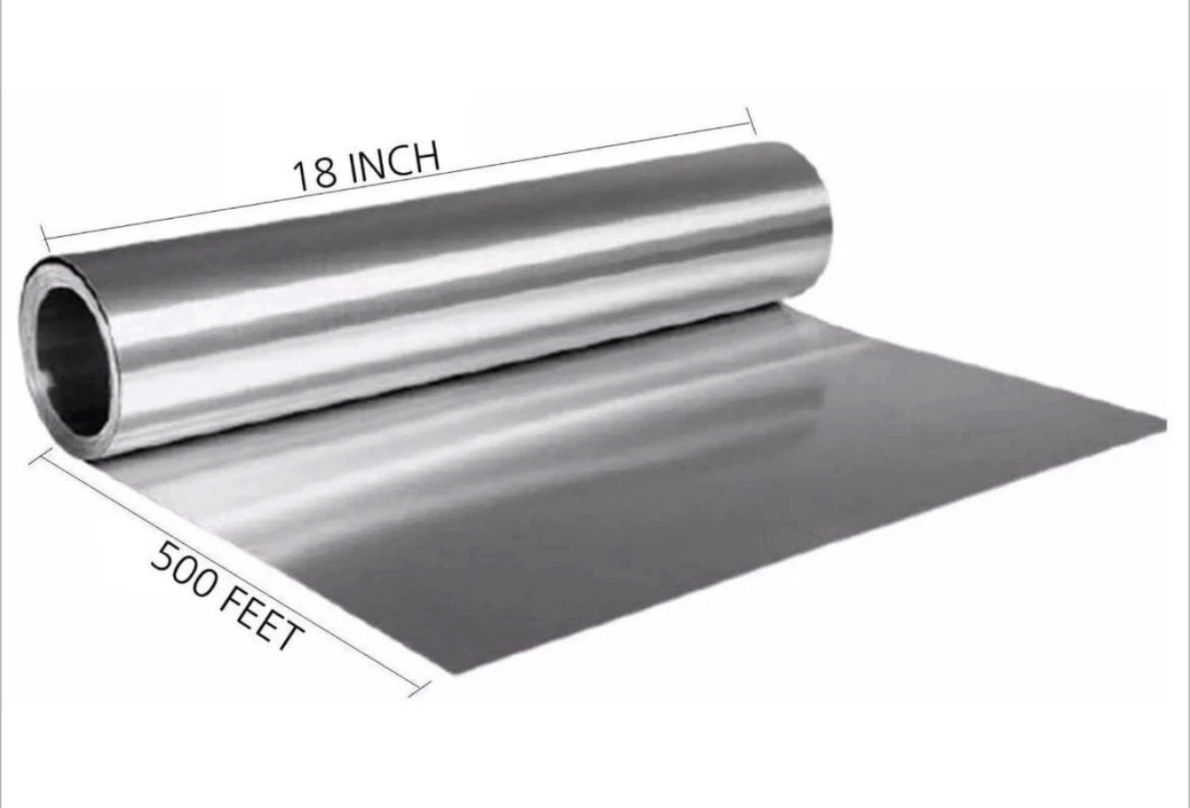 18″ x 500 Feet Heavy Duty Aluminum Foil Rolls, Commercial-Grade Wrap, 1 Count