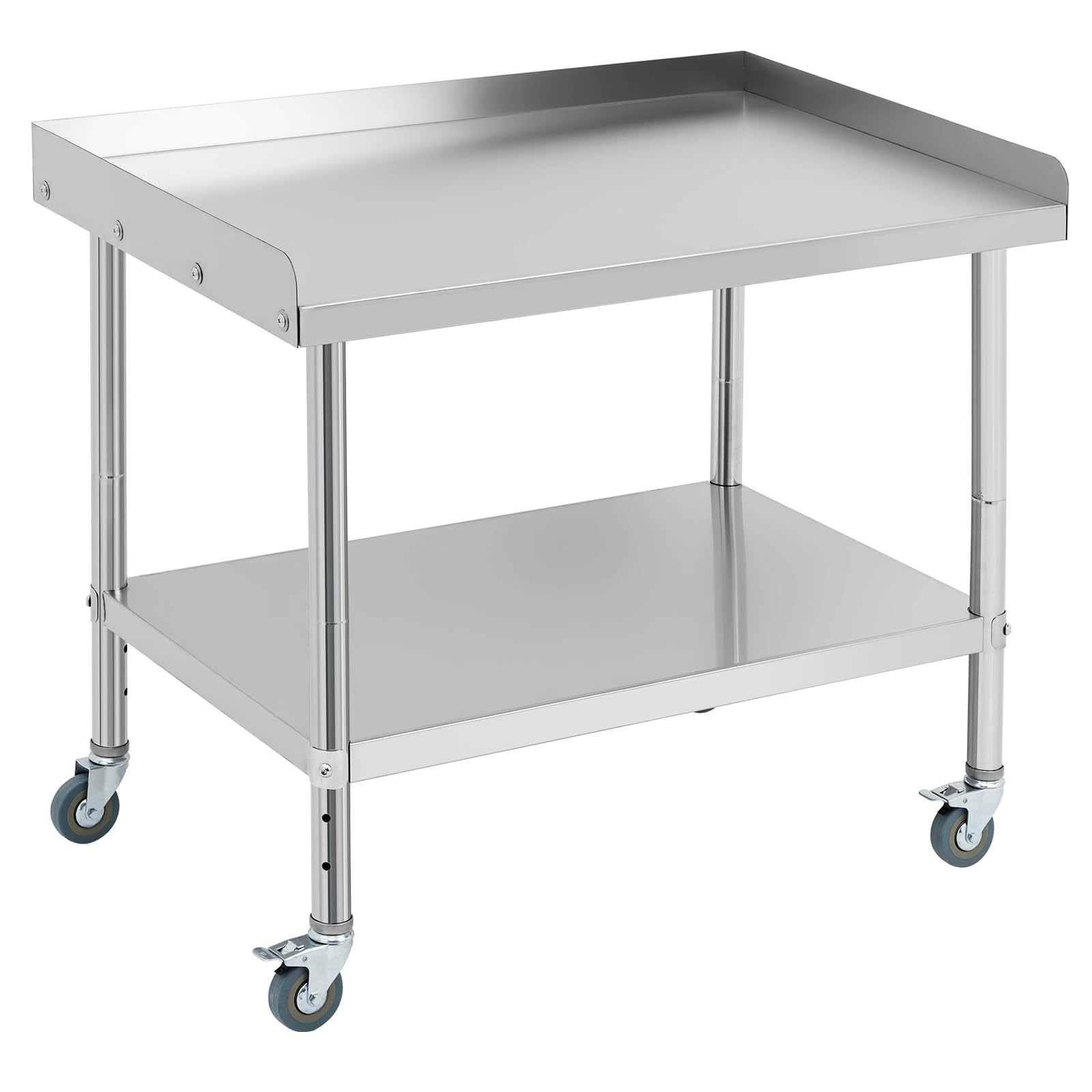 36″x24″x30″ Stainless Steel Equipment Grill Stand Table w/Wheels 400lbs Capacity