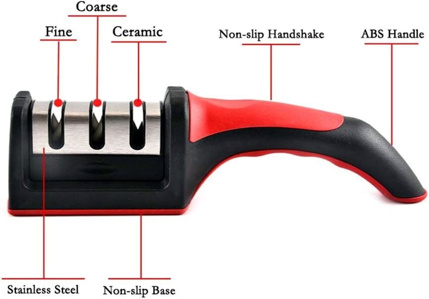 3 Stage Professional Kitchen Knife Blade Sharpener Tool Tungsten Diamond Ceramic