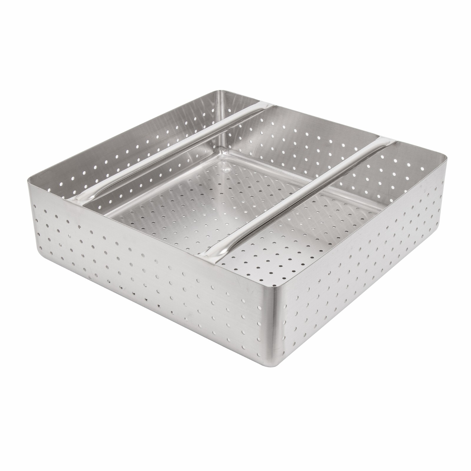 GSW Stainless Steel Scrap Basket with Welded Rack Slide Rails 20″x20″ SD-2020B