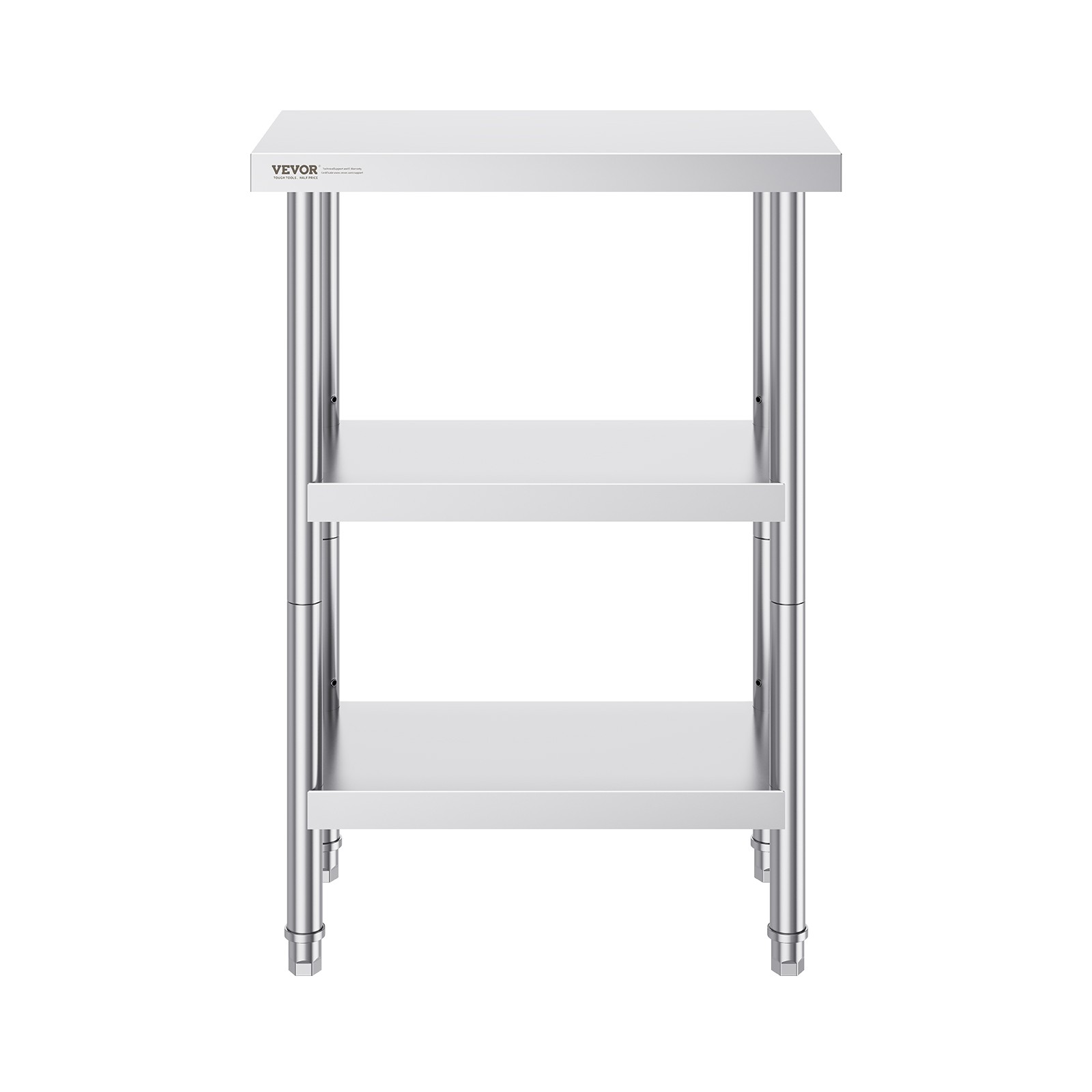VEVOR Stainless Steel Food Prep Table Commercial Kitchen Work Table 14″x24″