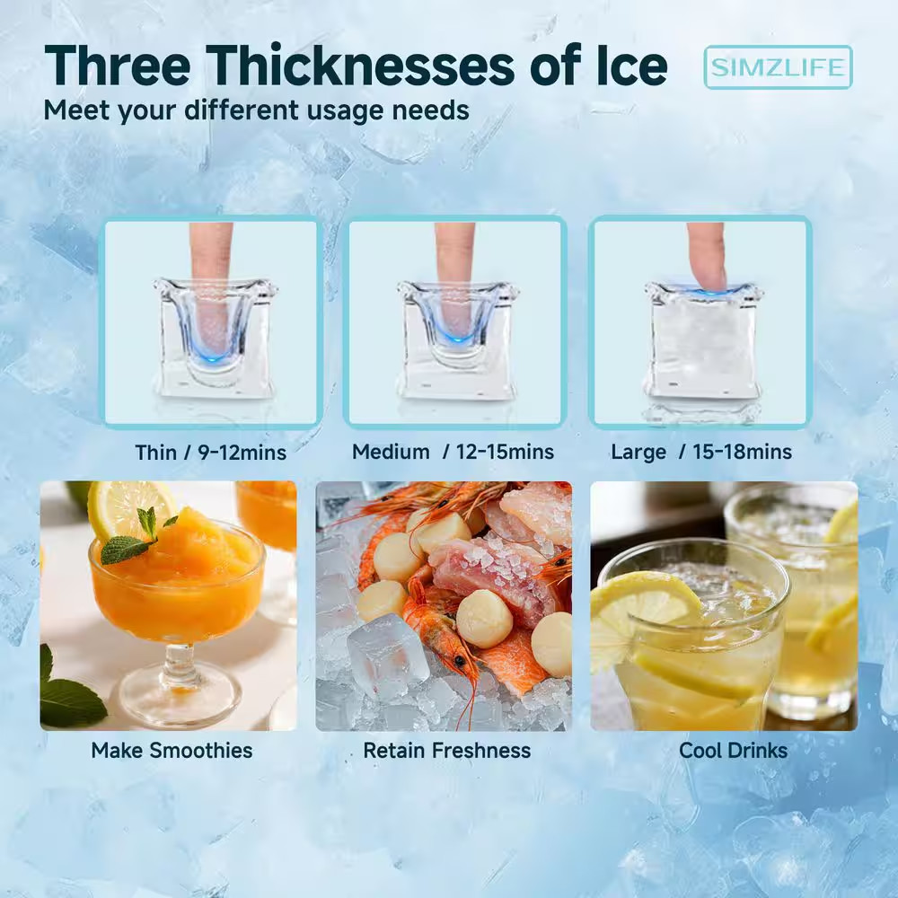 18 In. 150 Lbs. /24H Full Size Cubes Undercounter Commercial Freestanding Ice Ma