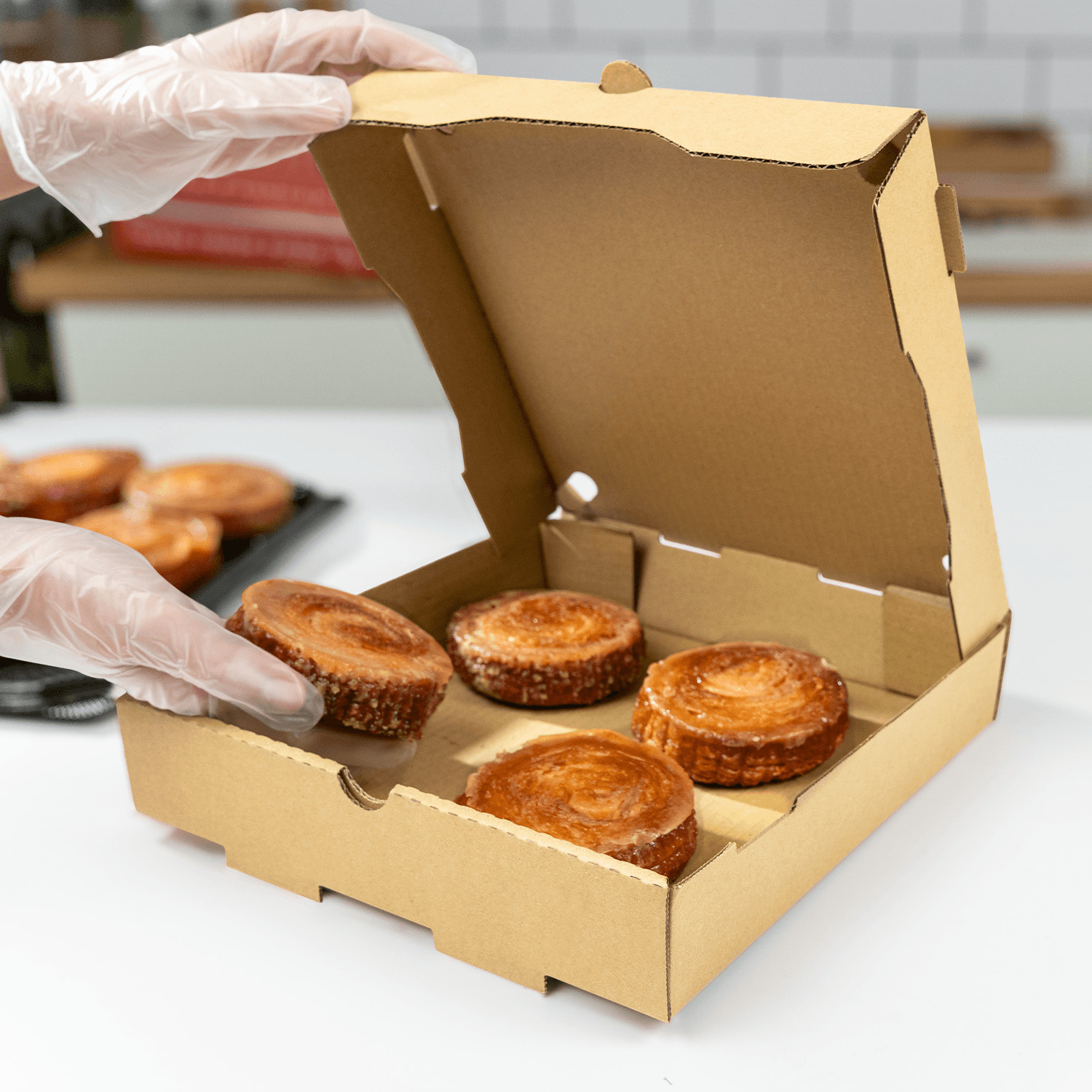 Karat Corrugated Pizza Box, 10»x10»x2», Kraft – 50 pcs, FP-PBF10K