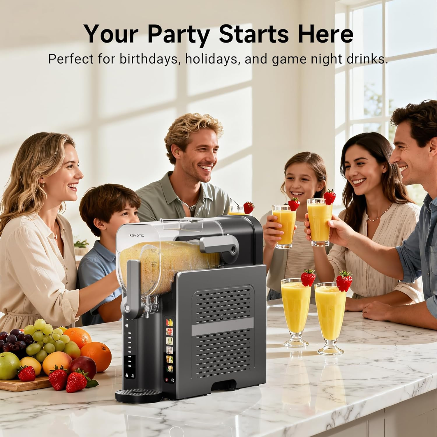 Slushie Machine for Home, 88 Oz Slushy Machine, No Ice Needed Frozen Drink Maker
