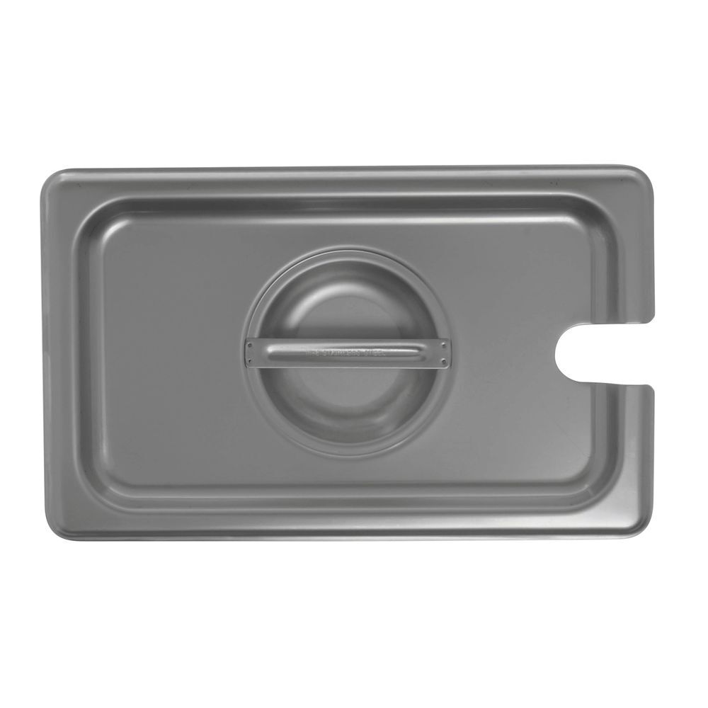 HUBERT Slotted Steam Table Pan Cover 1/4 Size 22 Gauge Stainless Steel