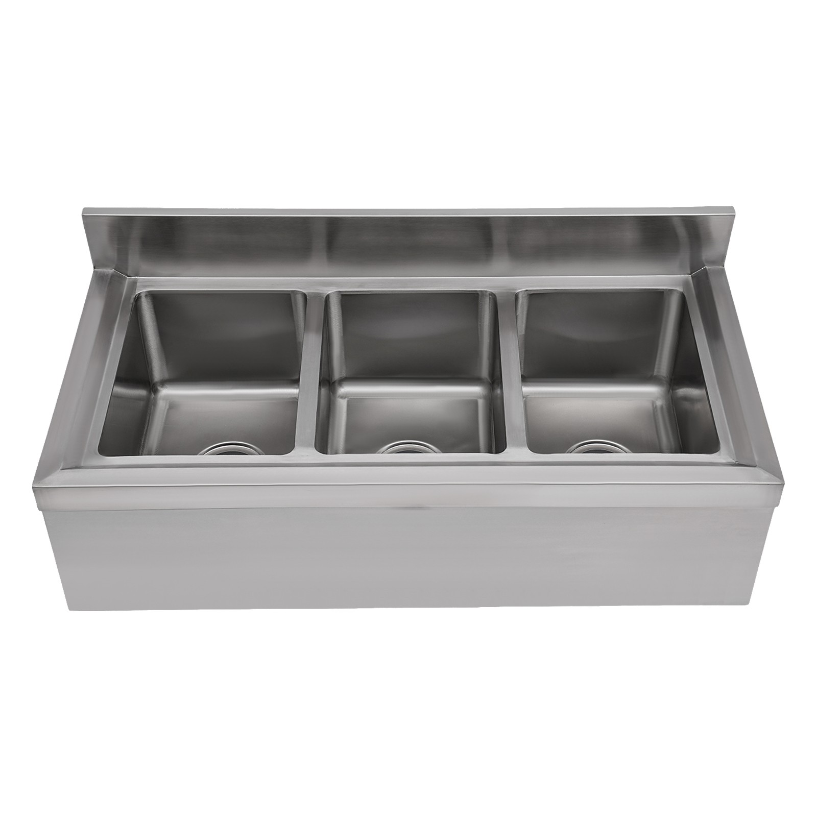 Kitchen Sink Stainless Steel Commercial 3 Compartment Utility Sink With Faucet