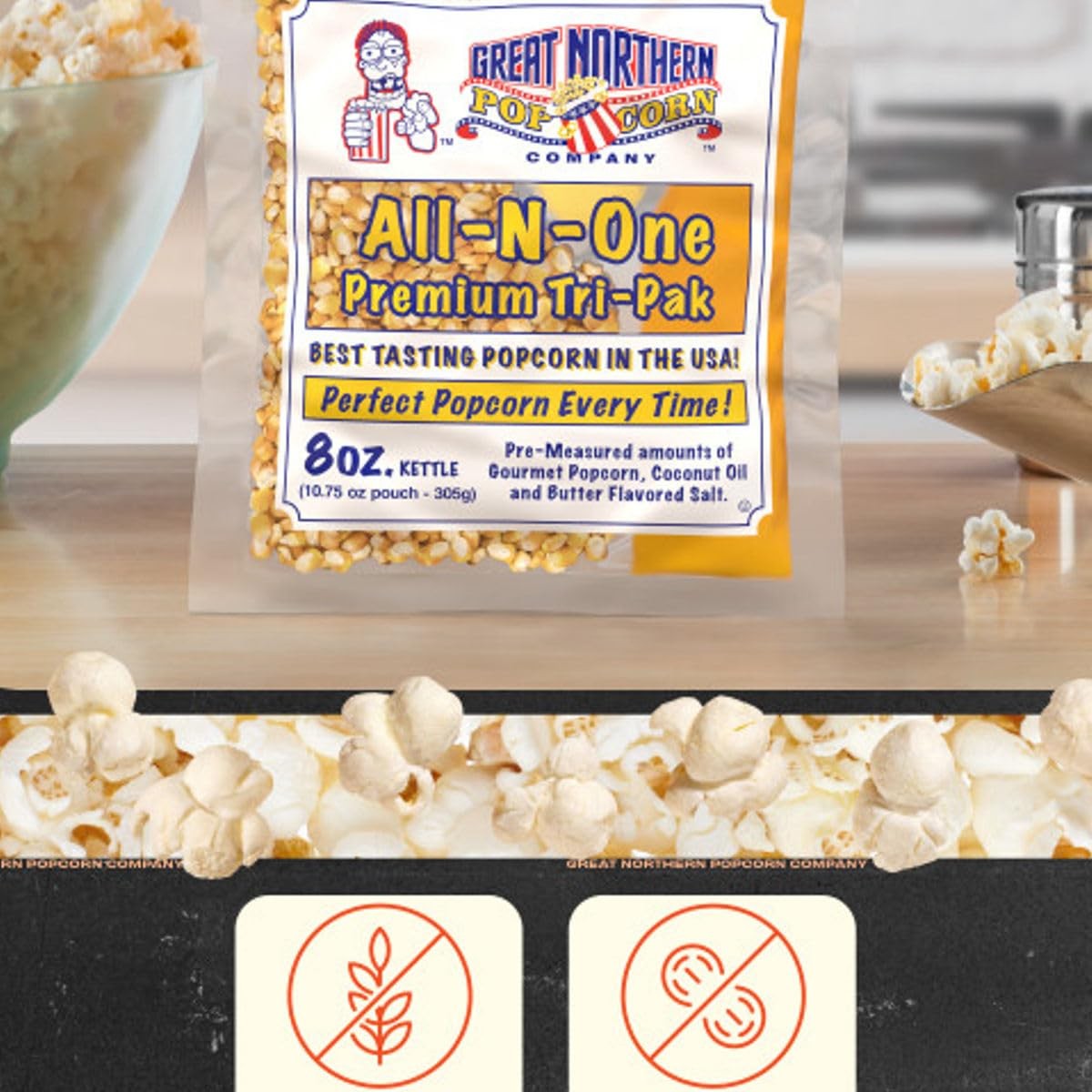 Movie Theater Style 40Count Popcorn Packs PreMeasured 8Ounce AllinOne Kernel…