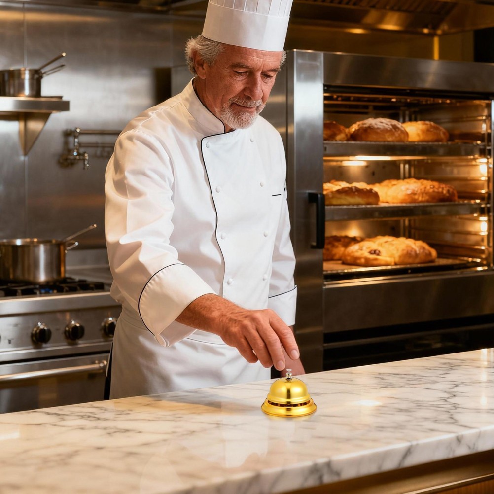 Pressing Service Bell Metal Reception Bell for Kitchen Restaurant Bar