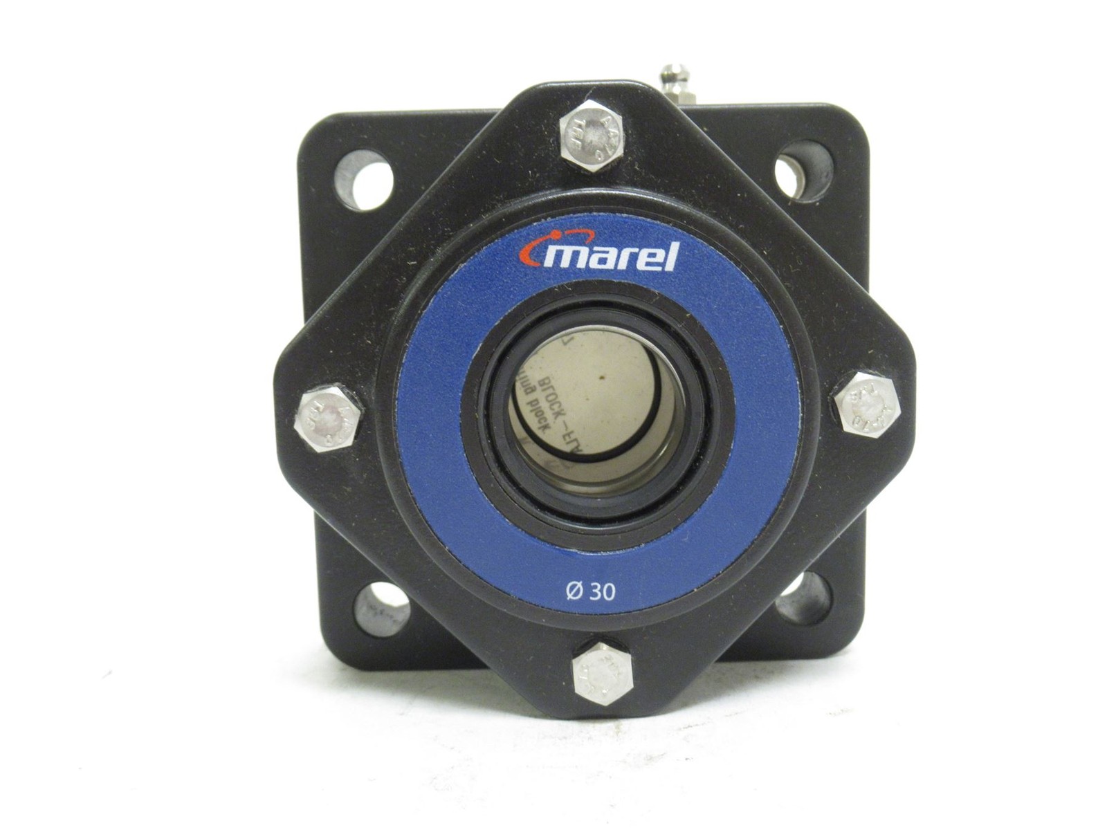236018 New-No Box; Marel 400010915 Flange Bearing; 30mmID; 4-Bolt Mount