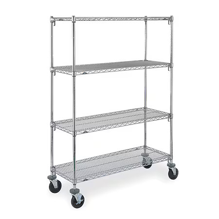 Metro Cart 5B Wrshlvng, 24X67 7/8X48in, Shlf Cap:150Lb