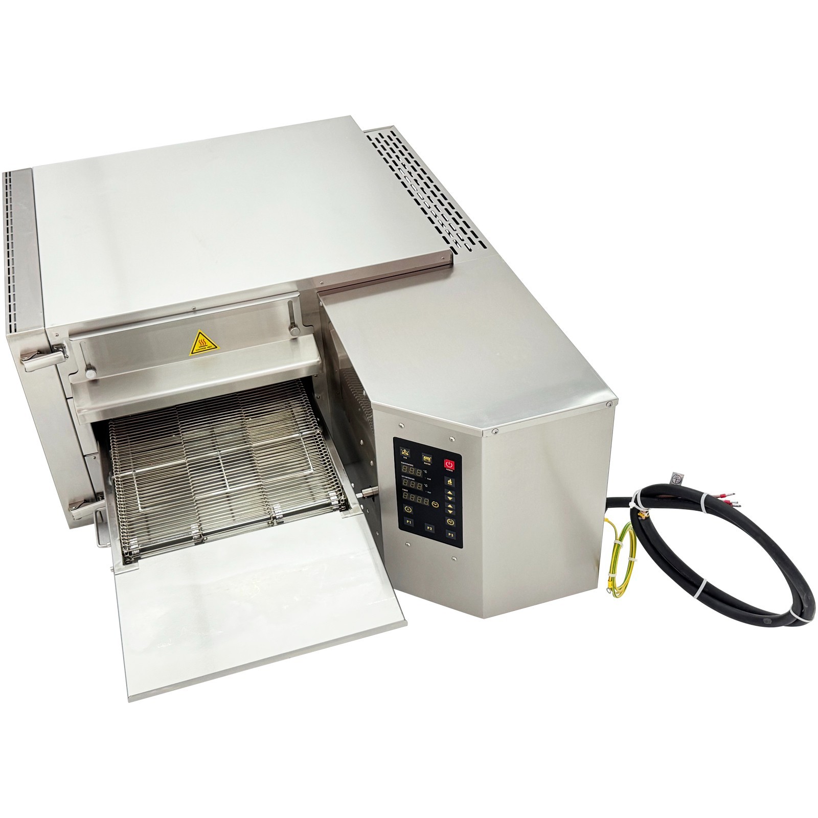 220V 1PH Electric Countertop Conveyor Pizza Oven Commercial Baking 15″ 9kW