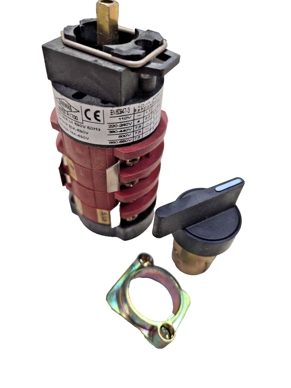 BREMAS CA0170009 12 Amp, 8-Pole Rotary Cam Switch