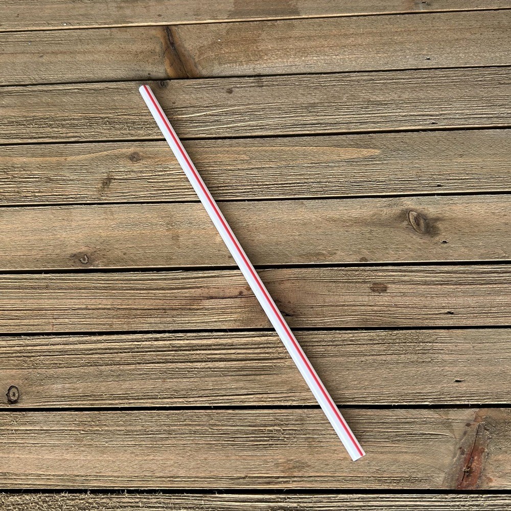 Boardwalk JSTUW775RW 7.75″ Polypropylene Jumbo Straws – Red/White (12500/CT) New
