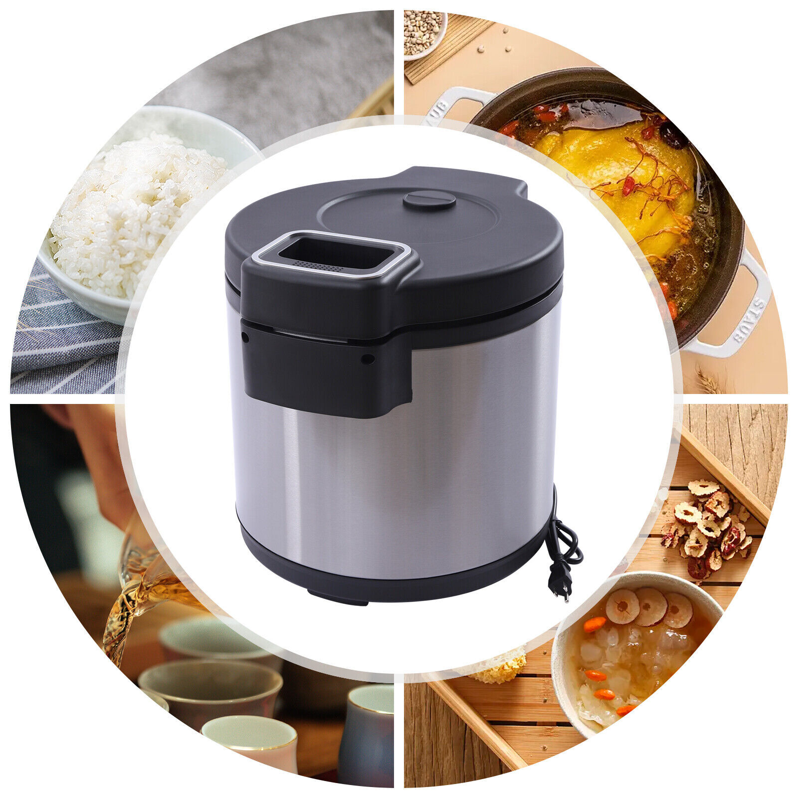 Modern 19L/20Qt Electric Rice Warmer Commercial Rice Warmer with Rice Scoop