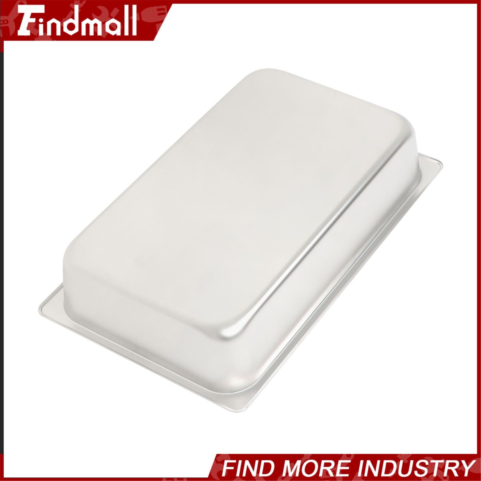 Findmall 2 Pack Stainless Steam Hotel Pan with Lid, 1/1 Size X 4 Inch Deep Steam