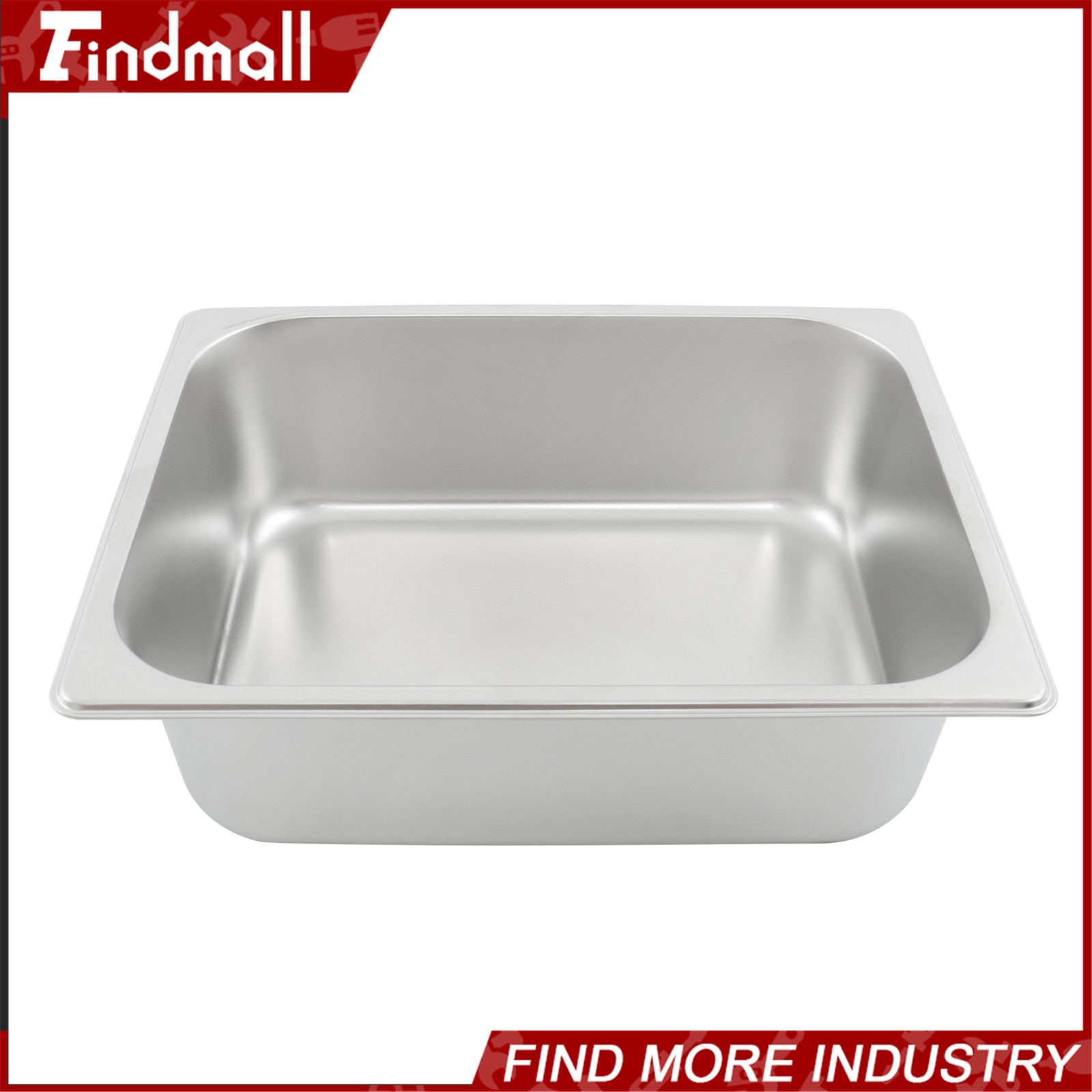 Findmall 4 Pack Hotel Pans 1/2 Size 4″ Deep Stainless Steel Steam Table