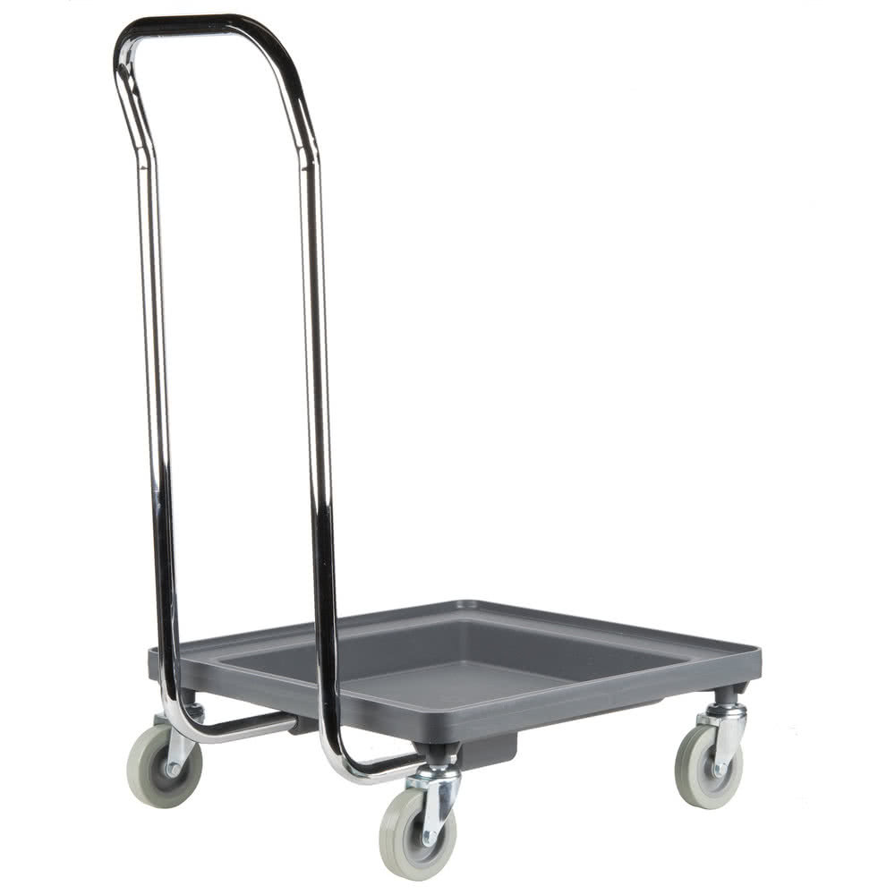 Commercial Dishwasher Plastic Dish Glass Rack Tray Shelf Cart Dolly 36″ Handle