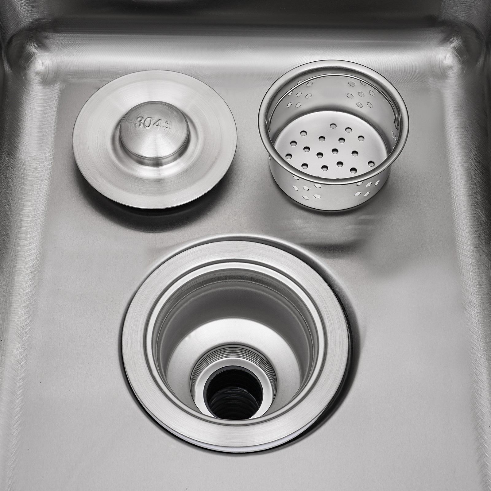 Kitchen Sink Stainless Steel Commercial 3 Compartment Utility Sink With Faucet