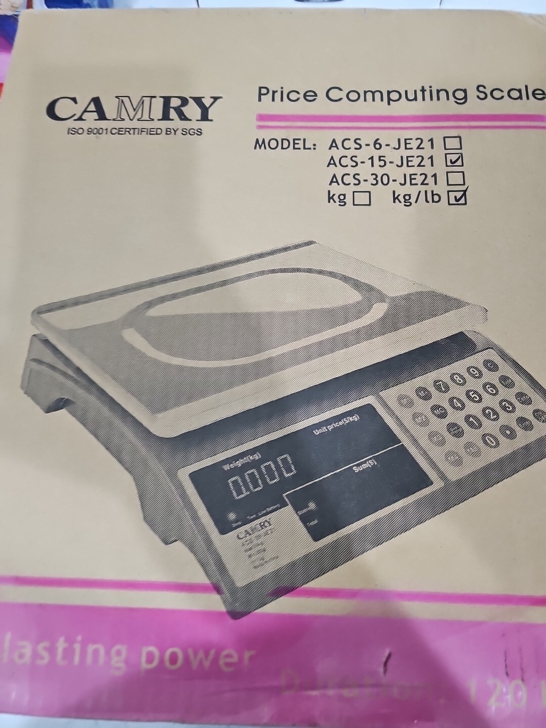 Digital Commercial Price Computing Scale 33Lb / 15Kg for Food Meat Fruit Produce