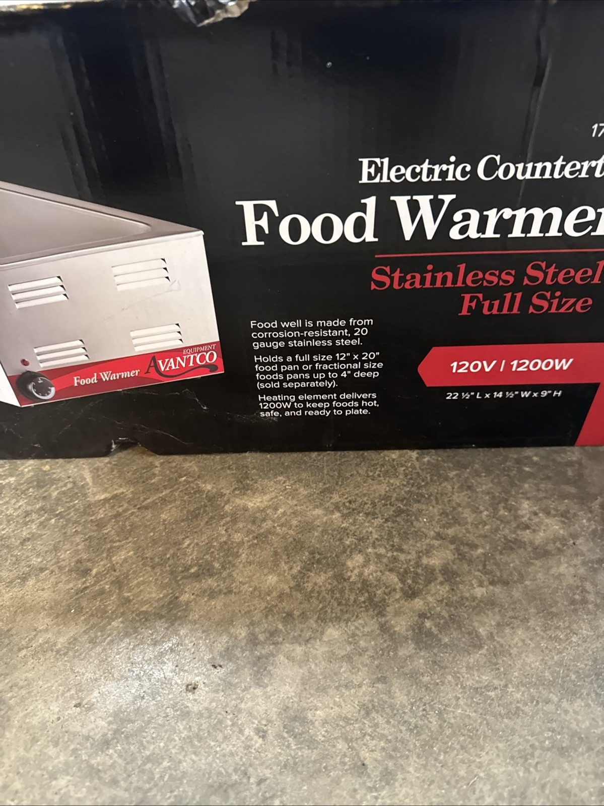 Avantco Electric Countertop Food Warmer Buffet Kitchen Restaurant Commercial Hot