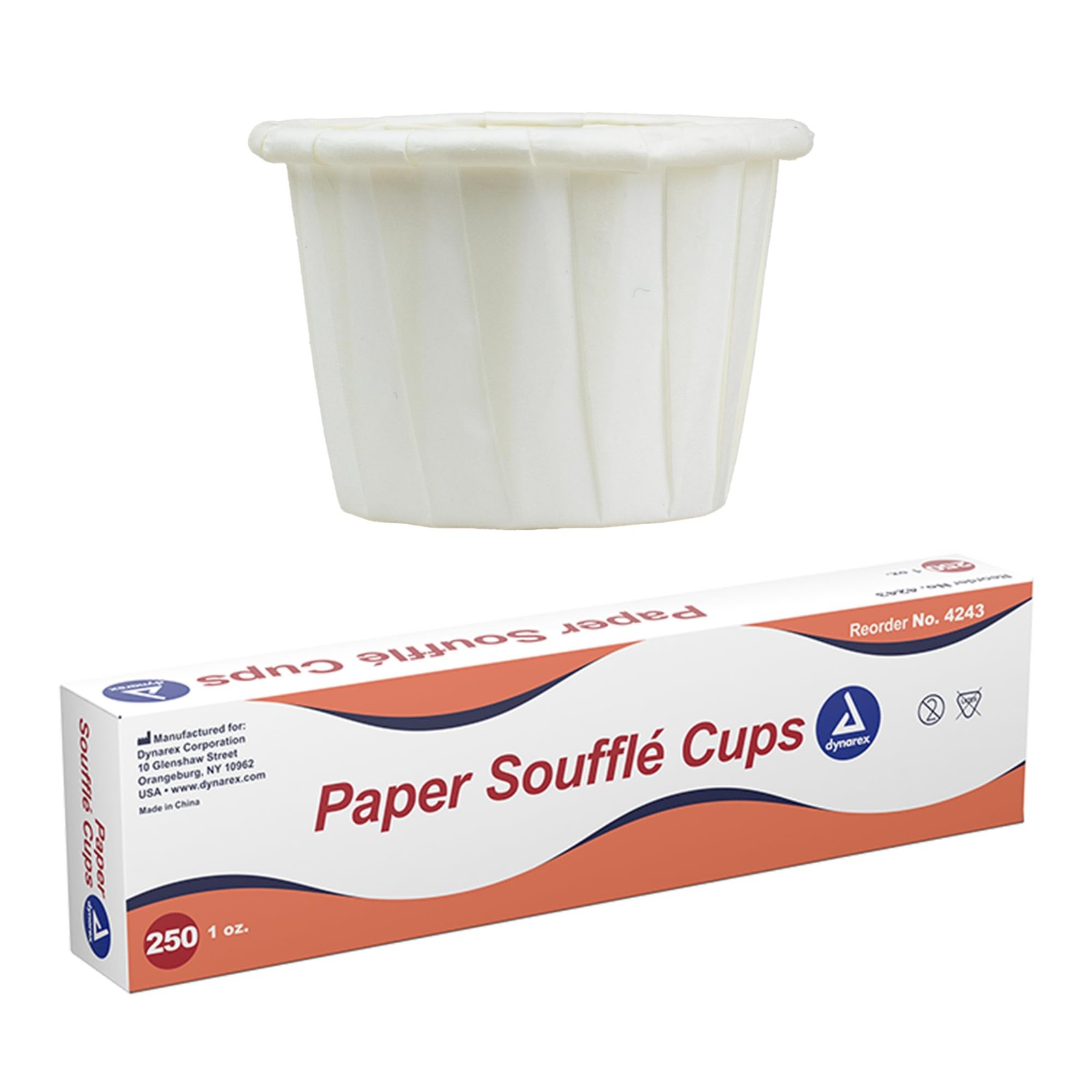 Dynarex Paper Medicine Cups – 1 oz Disposable Souffle for 1 oz, White