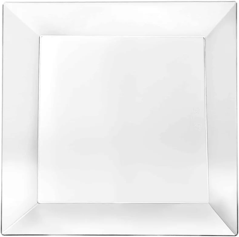 6.75 Inch Mini Clear Square Plastic Tray – Disposable Small Serving Dish 144pcs