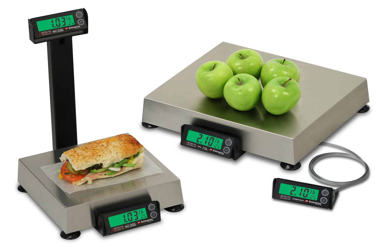 Detecto APS150, Enterprise POS/Logistic Scale, 150 lb x 0.05 lb, 12in x 14in