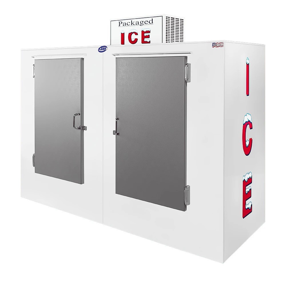 Leer L100UASP 94″ Outdoor Ice Merchandiser 260 7 lb Bag Capacity