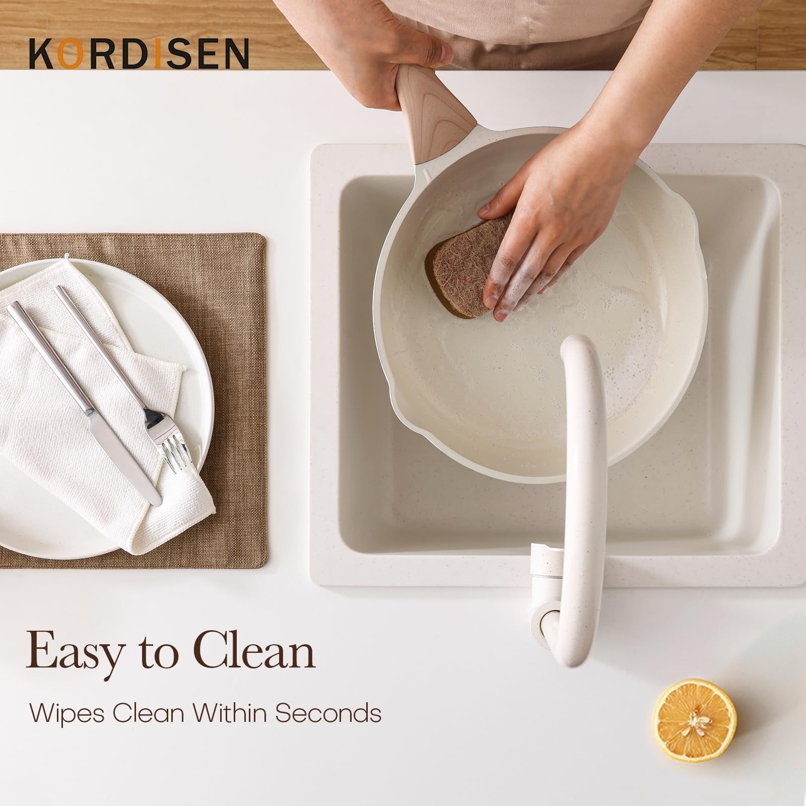 Kordisen Ceramic Non Stick Frying Pans Skillet, 8 Inch Ceramic Small Egg Pan …