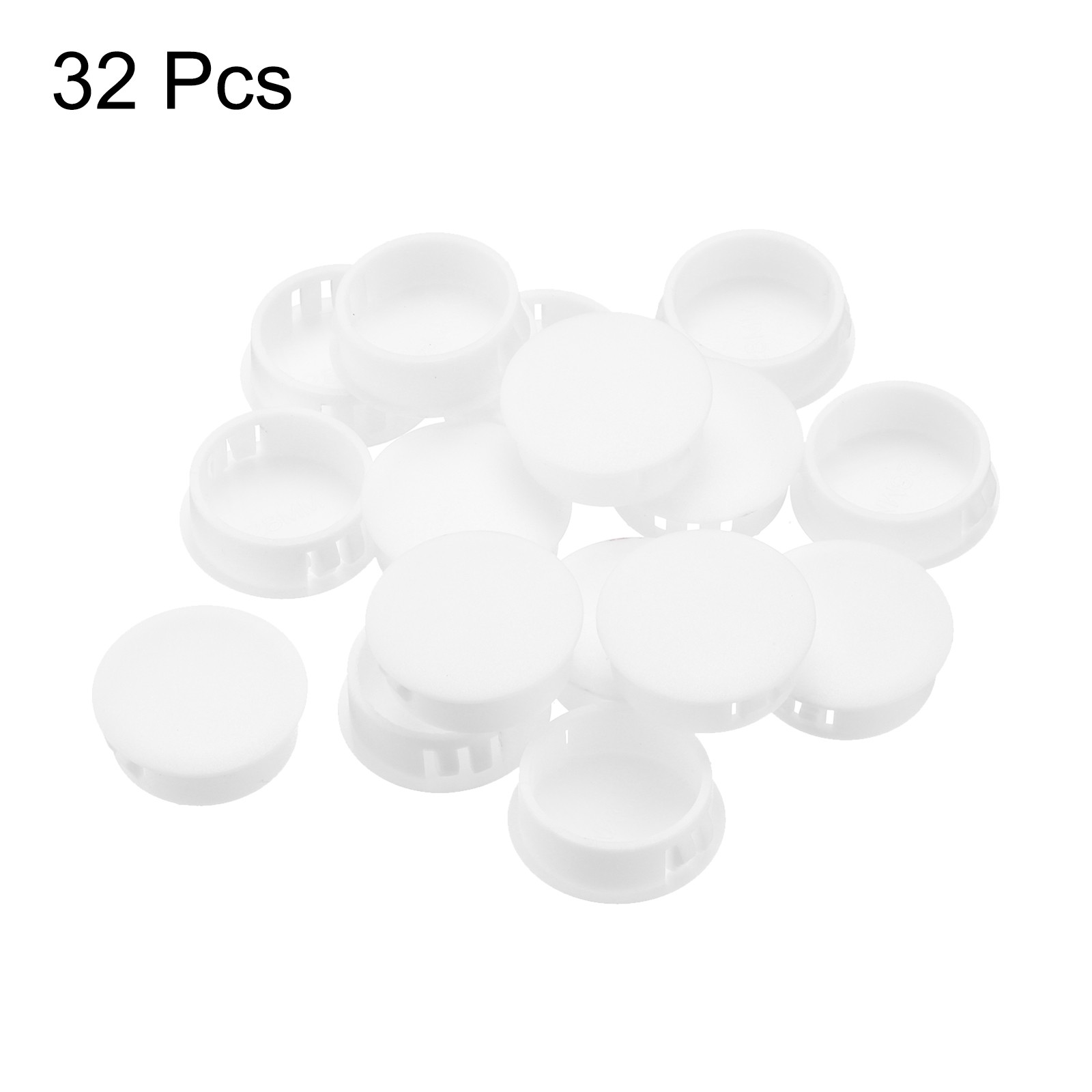 32Pcs 28mm(1 1/8′) White Nylon Plastic Round Locking Hole Plugs Insert End Caps