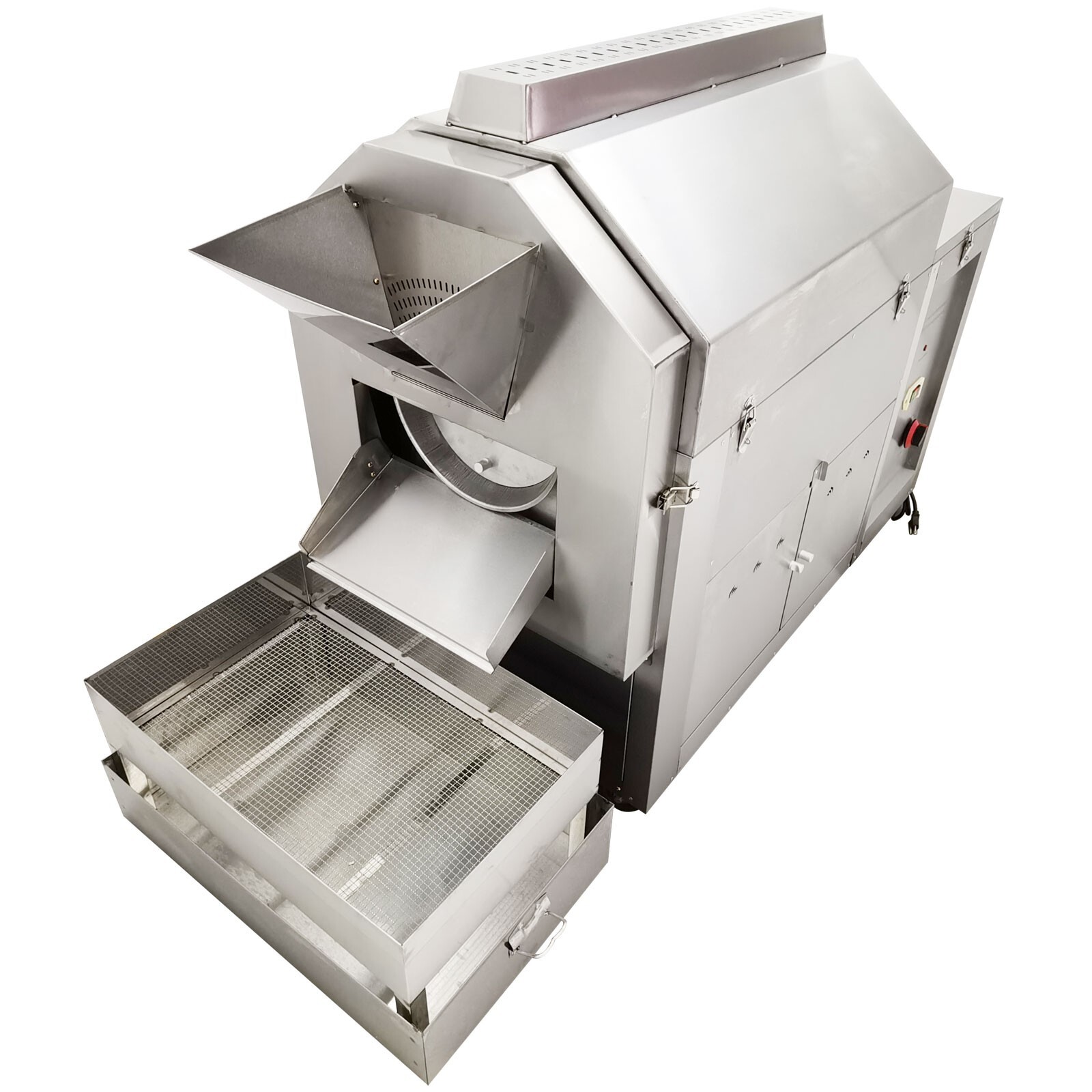 Commercial 220V Automatic Gas Type Coffee Bean Nuts Roaster Capacity 110lbs