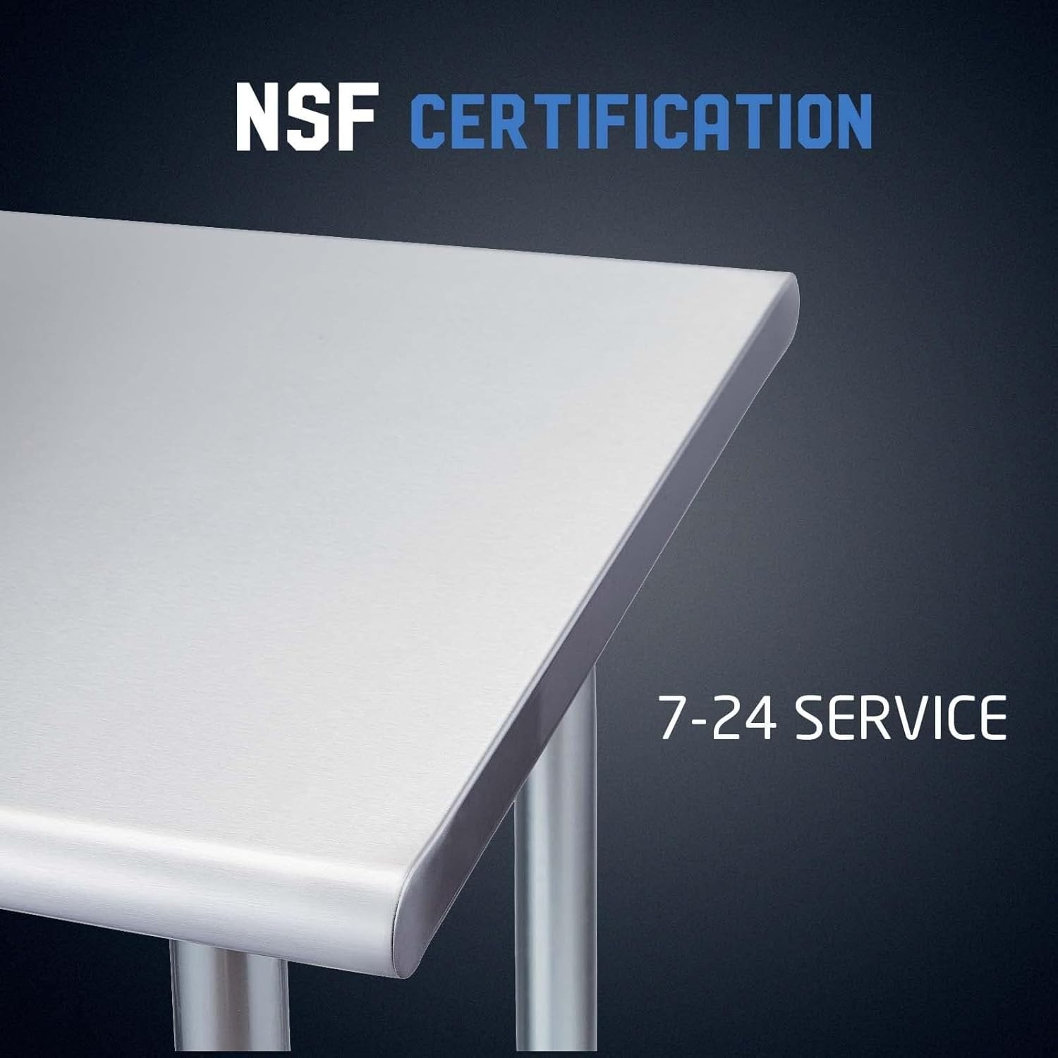 Stainless Steel Prep Table 36×30 Inch NSF Commercial Work Table with Undershe…