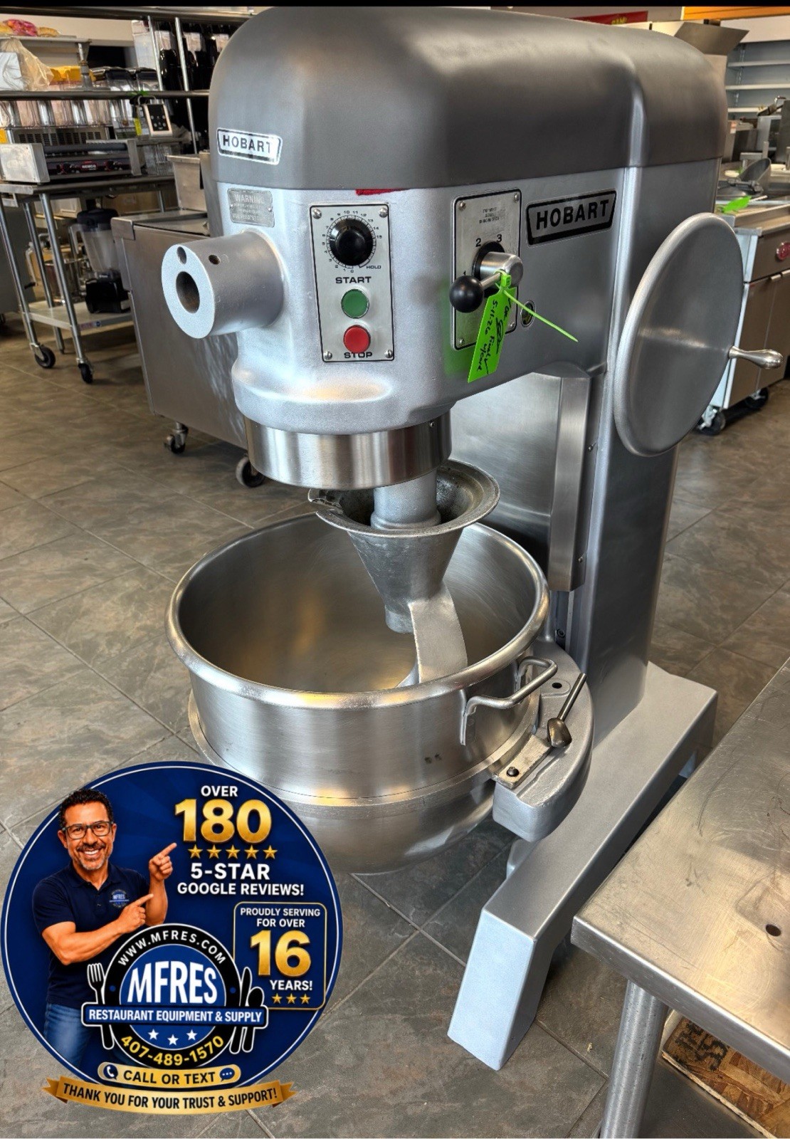 HOBART L800 80 Qt Mixer 1.5 HP 200V 3PH Bowl & Hook Included BEAUTIFUL SHAPE!